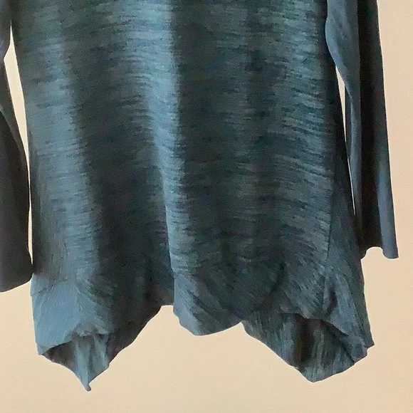 LOGO by Lori Goldstein Knit Cardigan with Faux Suede Details - Picture 11 of 15